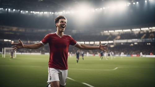 Un footballeur qui se demande comment parier sur Singbet